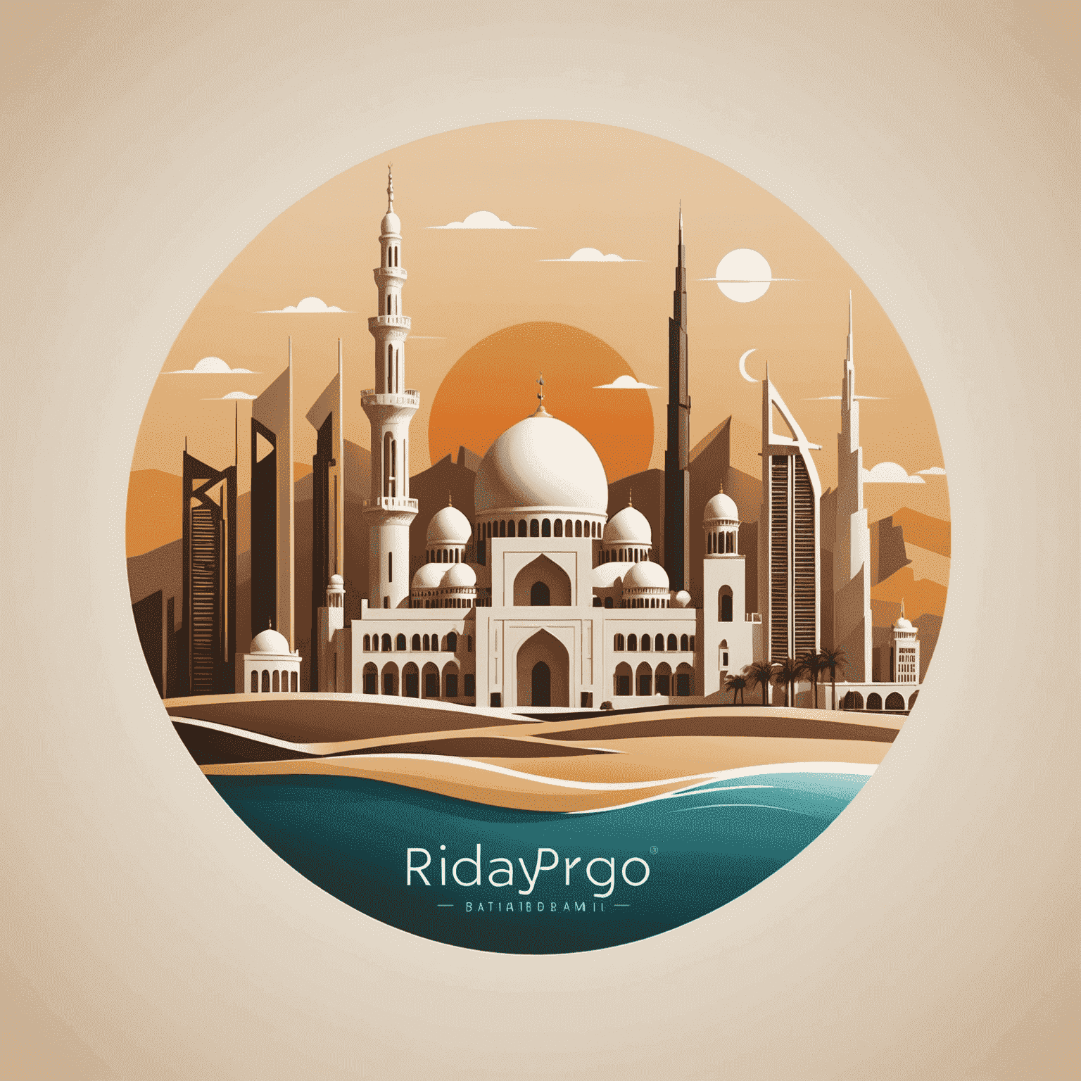 rtyperigo.com logo featuring a stylized representation of UAE landmarks